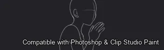 Figure Pose Flow brush 4 of 42 — Photoshop & Clip Studio Paint .abr preview