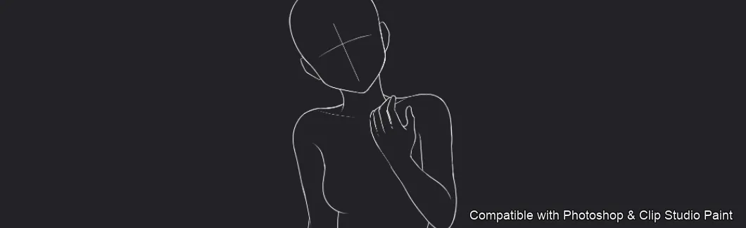 Figure Pose Flow brush 7 of 42 — Photoshop & Clip Studio Paint .abr preview