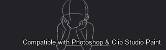 Figure Pose Flow brush 8 of 42 — Photoshop & Clip Studio Paint .abr preview