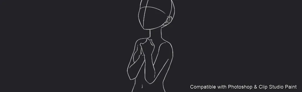 Figure Pose Flow brush 9 of 42 — Photoshop & Clip Studio Paint .abr preview