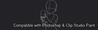 Figure Pose Flow brush 16 of 42 — Photoshop & Clip Studio Paint .abr preview