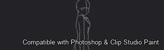 Figure Pose Flow brush 20 of 42 — Photoshop & Clip Studio Paint .abr preview