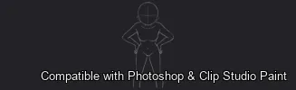 Figure Pose Flow brush 24 of 42 — Photoshop & Clip Studio Paint .abr preview