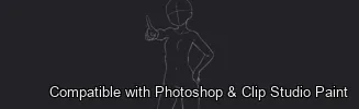 Figure Pose Flow brush 26 of 42 — Photoshop & Clip Studio Paint .abr preview