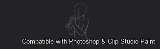 Figure Pose Flow brush 28 of 42 — Photoshop & Clip Studio Paint .abr preview
