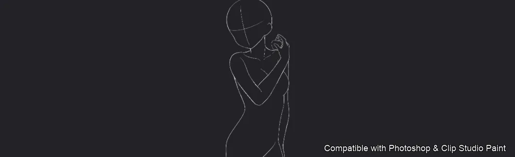 Figure Pose Flow brush 31 of 42 — Photoshop & Clip Studio Paint .abr preview