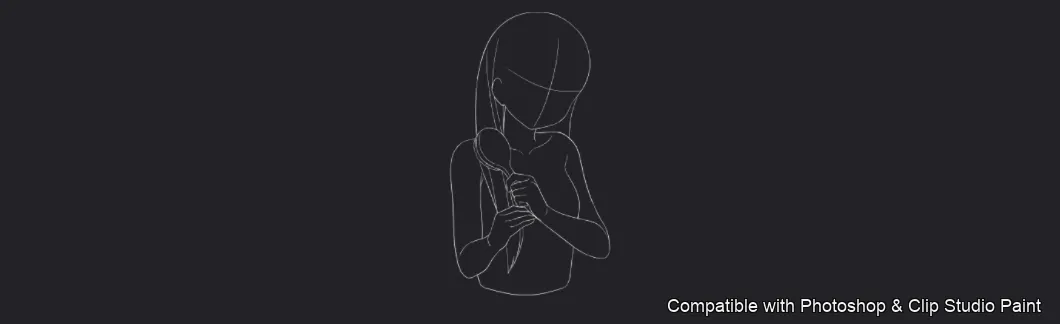 Figure Pose Flow brush 32 of 42 — Photoshop & Clip Studio Paint .abr preview