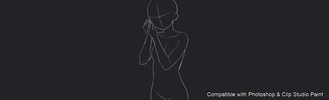 Figure Pose Flow brush 33 of 42 — Photoshop & Clip Studio Paint .abr preview