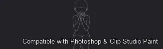 Figure Pose Flow brush 37 of 42 — Photoshop & Clip Studio Paint .abr preview