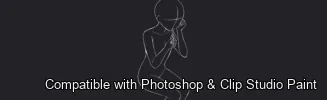 Figure Pose Flow brush 39 of 42 — Photoshop & Clip Studio Paint .abr preview