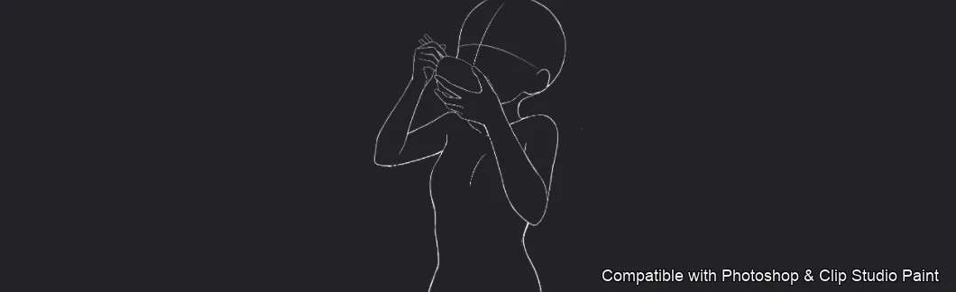 Figure Pose Flow brush 42 of 42 — Photoshop & Clip Studio Paint .abr preview