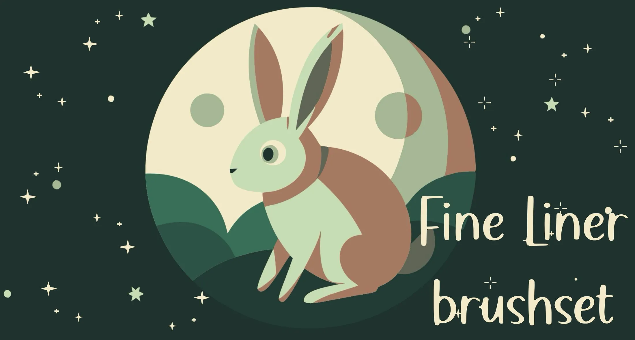 Fine Liner Procreate brush set — 51 brushes, liners & drawing