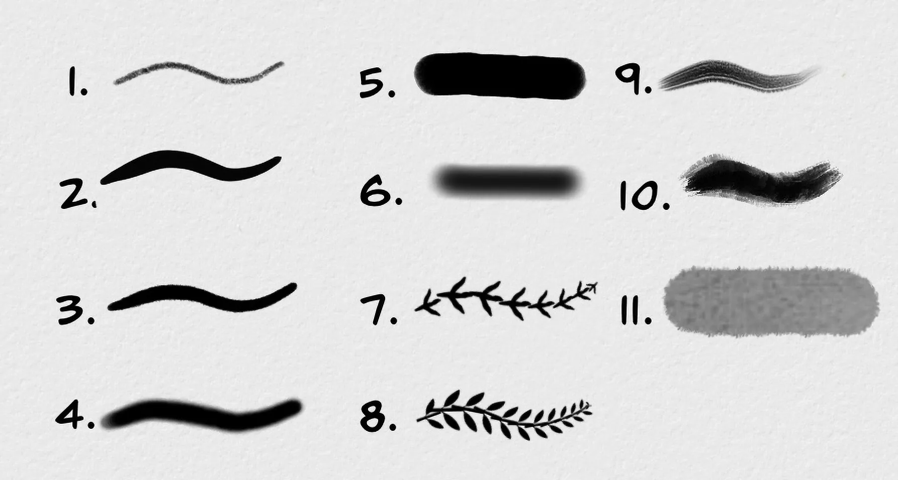 FineArt brushes — style examples