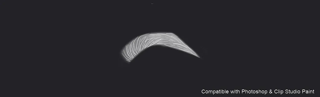 Flawless Brows brush 9 of 40 — Photoshop & Clip Studio Paint .abr preview