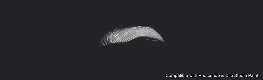 Flawless Brows brush 13 of 40 — Photoshop & Clip Studio Paint .abr preview