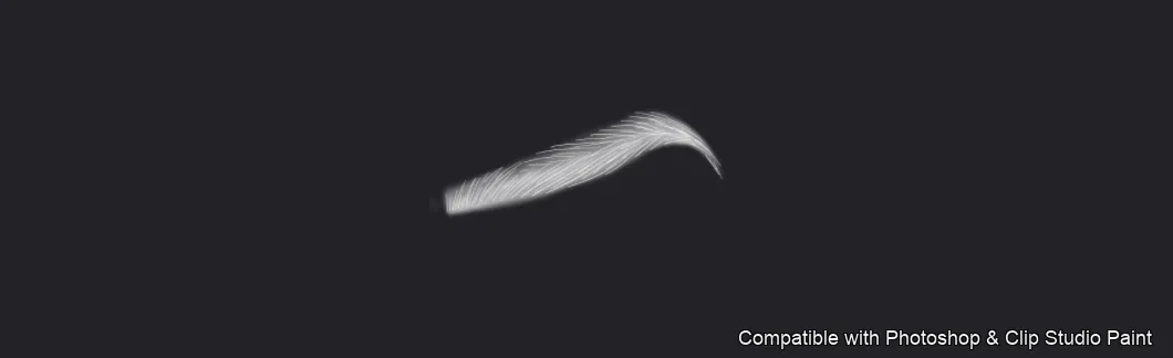 Flawless Brows brush 17 of 40 — Photoshop & Clip Studio Paint .abr preview