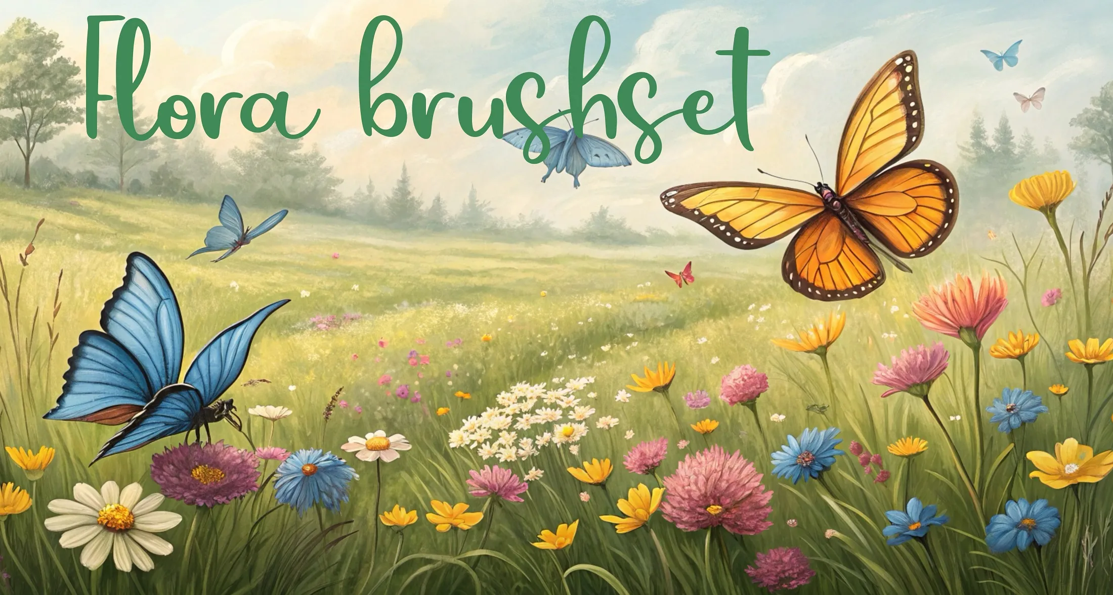 Flora Brushset Procreate brush set cover