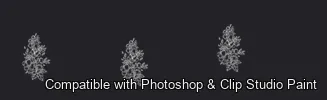 Floral Ink brush 7 of 33 — Photoshop & Clip Studio Paint .abr preview