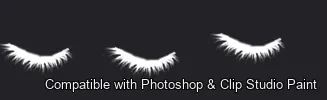 Flutter Lashes brush 11 of 46 — Photoshop & Clip Studio Paint .abr preview