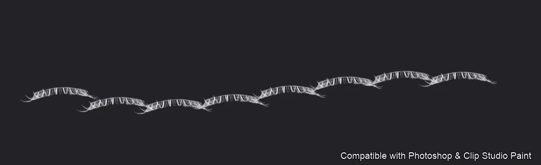 Flutter Lashes brush 15 of 46 — Photoshop & Clip Studio Paint .abr preview
