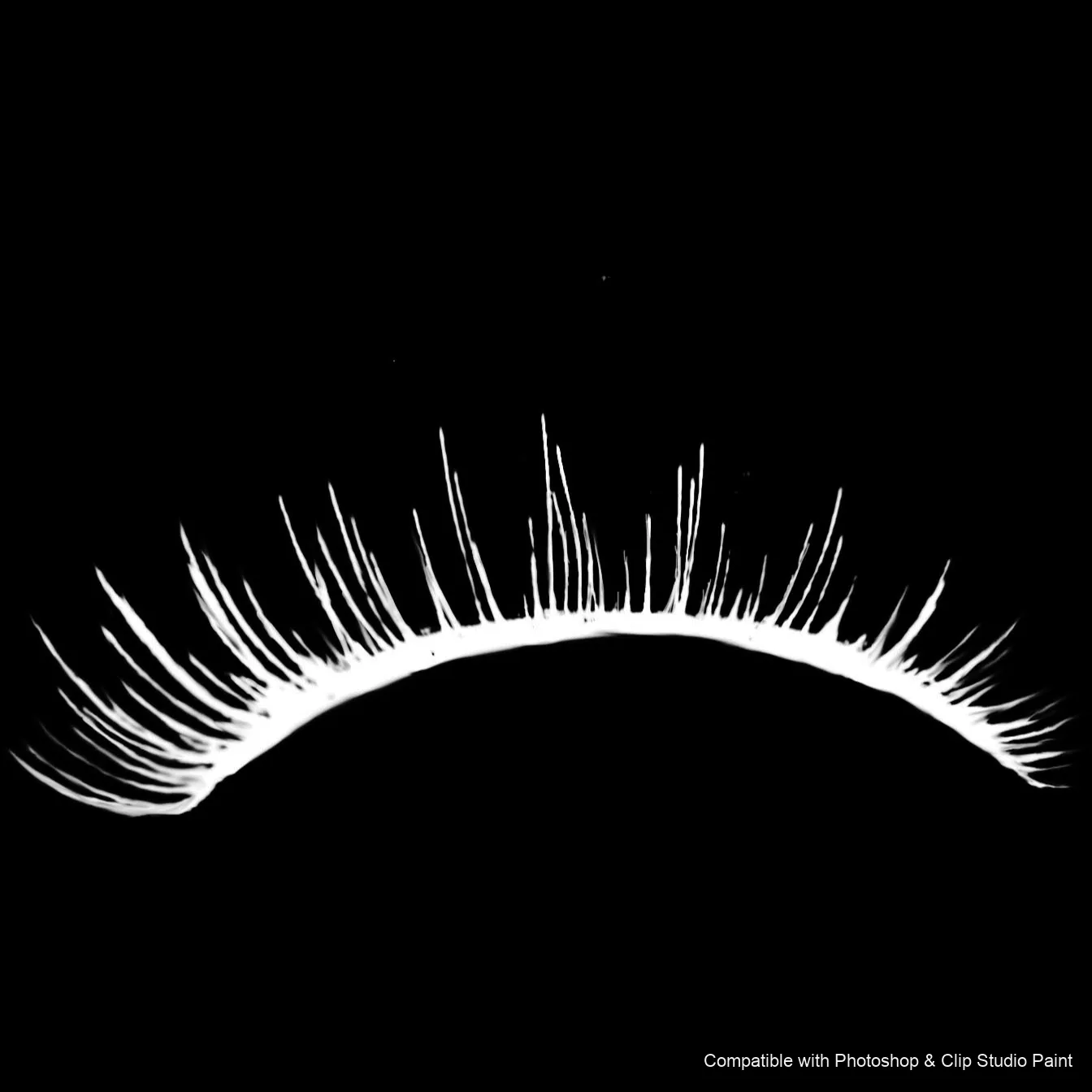 Flutter Lashes brush 20 of 46 — Photoshop & Clip Studio Paint .abr preview