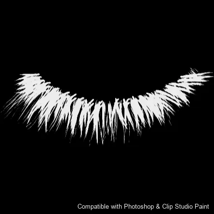 Flutter Lashes brush 27 of 46 — Photoshop & Clip Studio Paint .abr preview