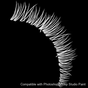 Flutter Lashes brush 29 of 46 — Photoshop & Clip Studio Paint .abr preview