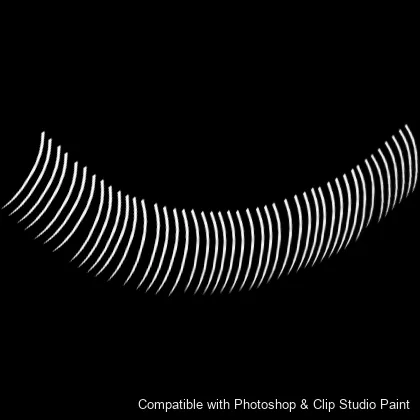 Flutter Lashes brush 32 of 46 — Photoshop & Clip Studio Paint .abr preview