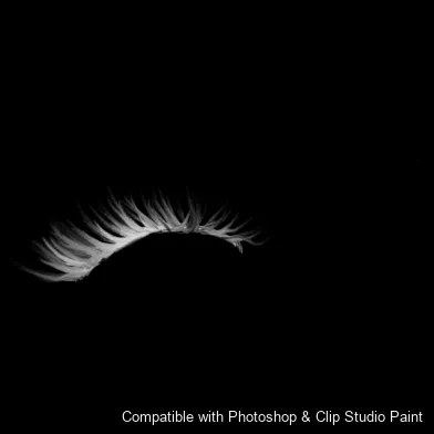 Flutter Lashes brush 39 of 46 — Photoshop & Clip Studio Paint .abr preview