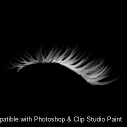 Flutter Lashes brush 40 of 46 — Photoshop & Clip Studio Paint .abr preview