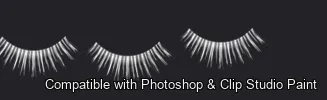 Flutter Lashes brush 44 of 46 — Photoshop & Clip Studio Paint .abr preview