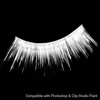 Flutter Lashes brush 45 of 46 — Photoshop & Clip Studio Paint .abr preview