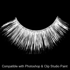 Flutter Lashes brush 46 of 46 — Photoshop & Clip Studio Paint .abr preview