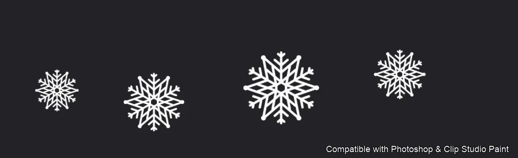 Frost Crystals brush 1 of 43 — Photoshop & Clip Studio Paint .abr preview