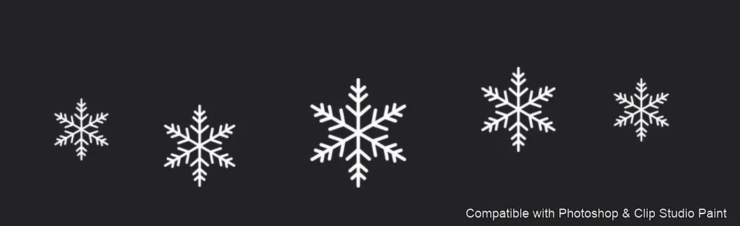 Frost Crystals brush 2 of 43 — Photoshop & Clip Studio Paint .abr preview