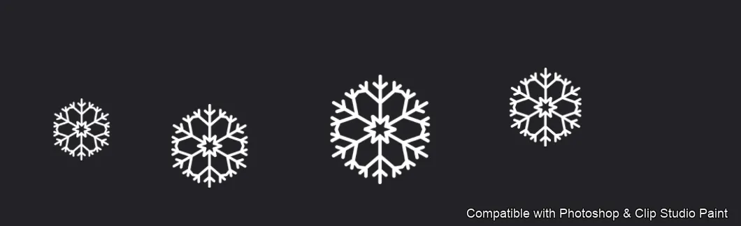 Frost Crystals brush 3 of 43 — Photoshop & Clip Studio Paint .abr preview