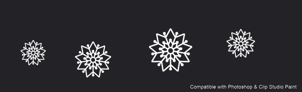 Frost Crystals brush 9 of 43 — Photoshop & Clip Studio Paint .abr preview