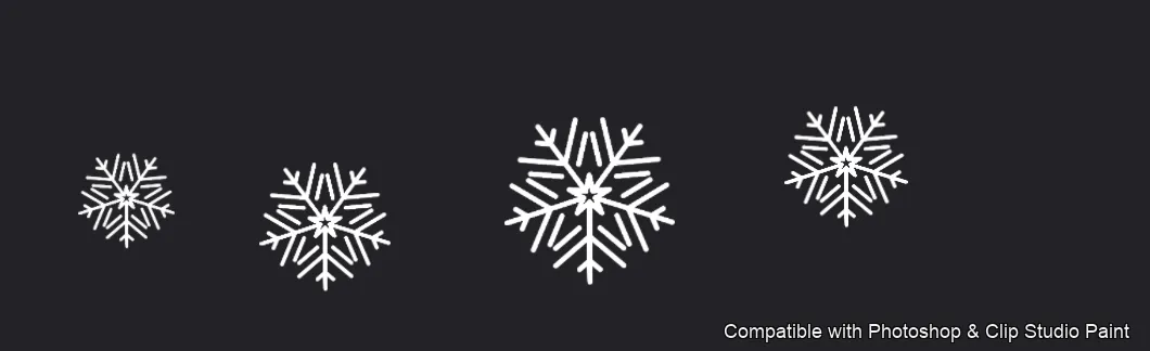 Frost Crystals brush 11 of 43 — Photoshop & Clip Studio Paint .abr preview