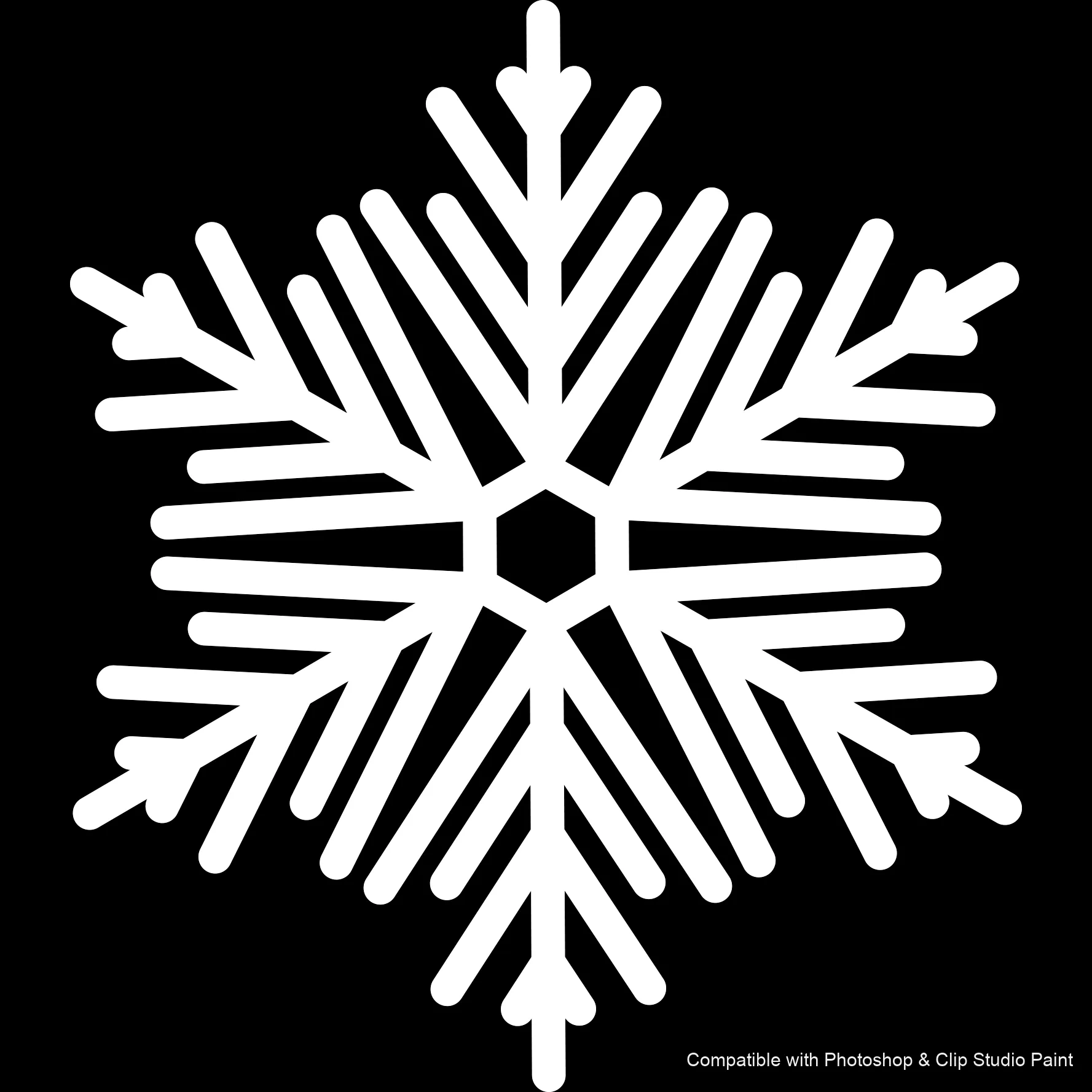 Frost Crystals brush 12 of 43 — Photoshop & Clip Studio Paint .abr preview