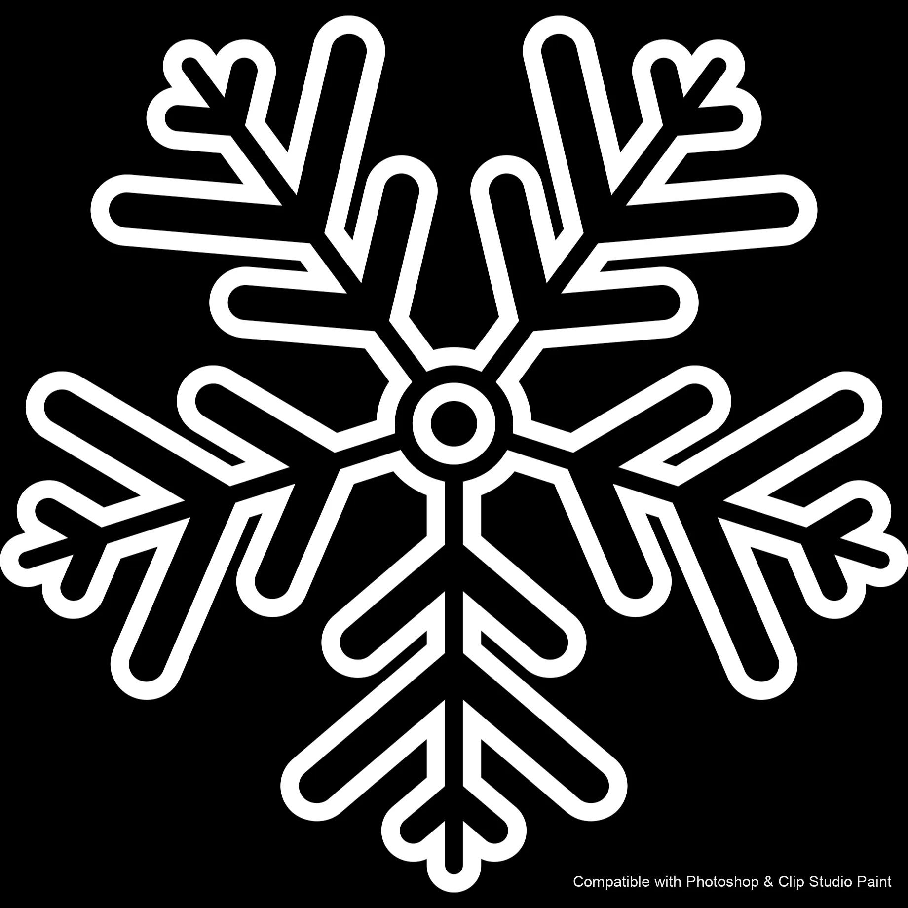 Frost Crystals brush 13 of 43 — Photoshop & Clip Studio Paint .abr preview