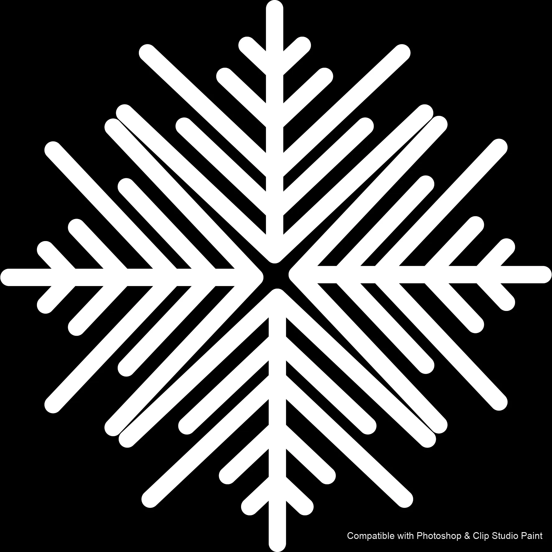 Frost Crystals brush 14 of 43 — Photoshop & Clip Studio Paint .abr preview