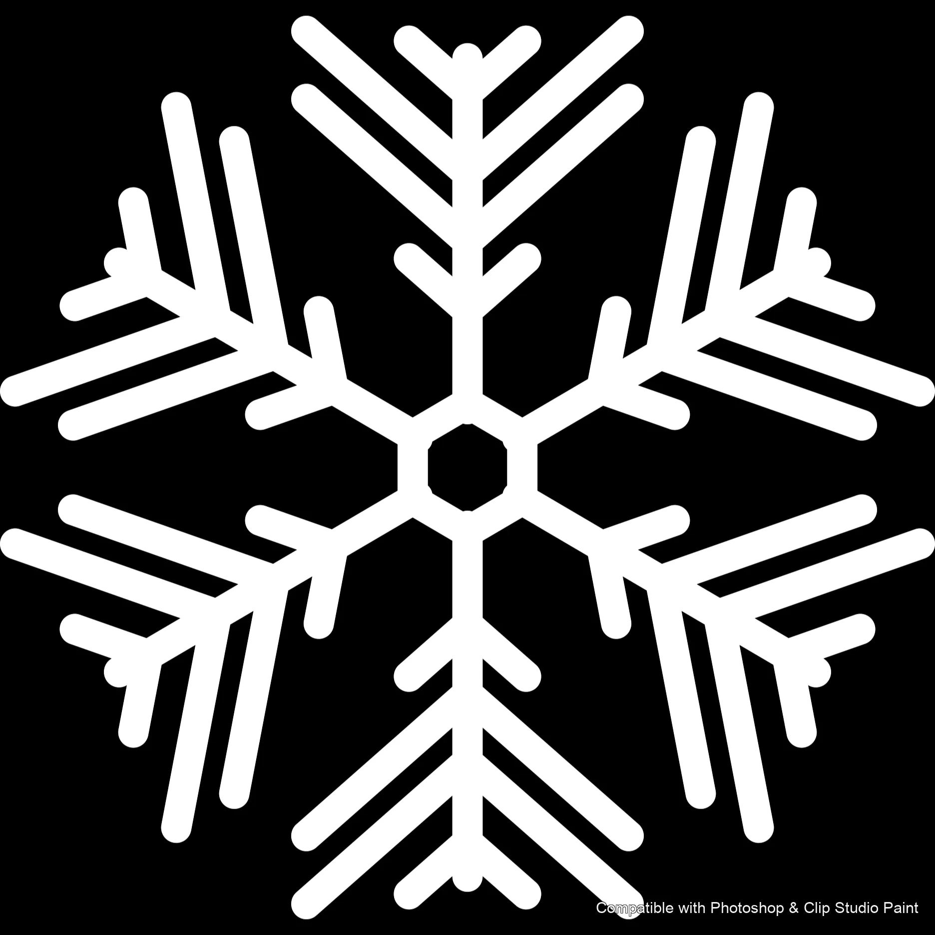 Frost Crystals brush 15 of 43 — Photoshop & Clip Studio Paint .abr preview