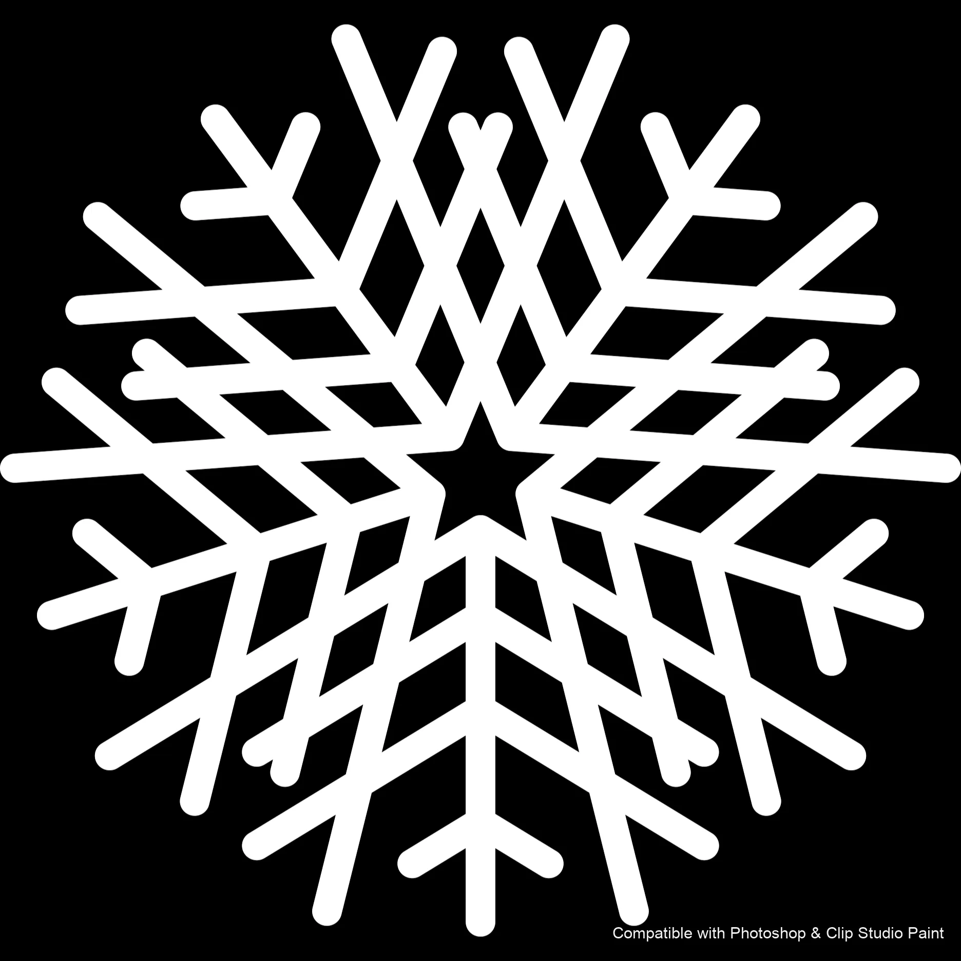 Frost Crystals brush 16 of 43 — Photoshop & Clip Studio Paint .abr preview