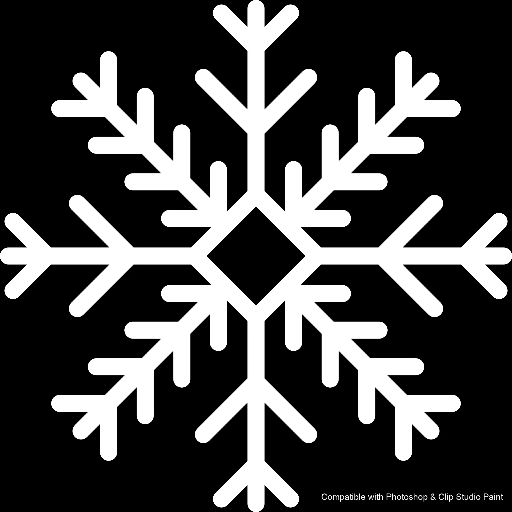 Frost Crystals brush 17 of 43 — Photoshop & Clip Studio Paint .abr preview