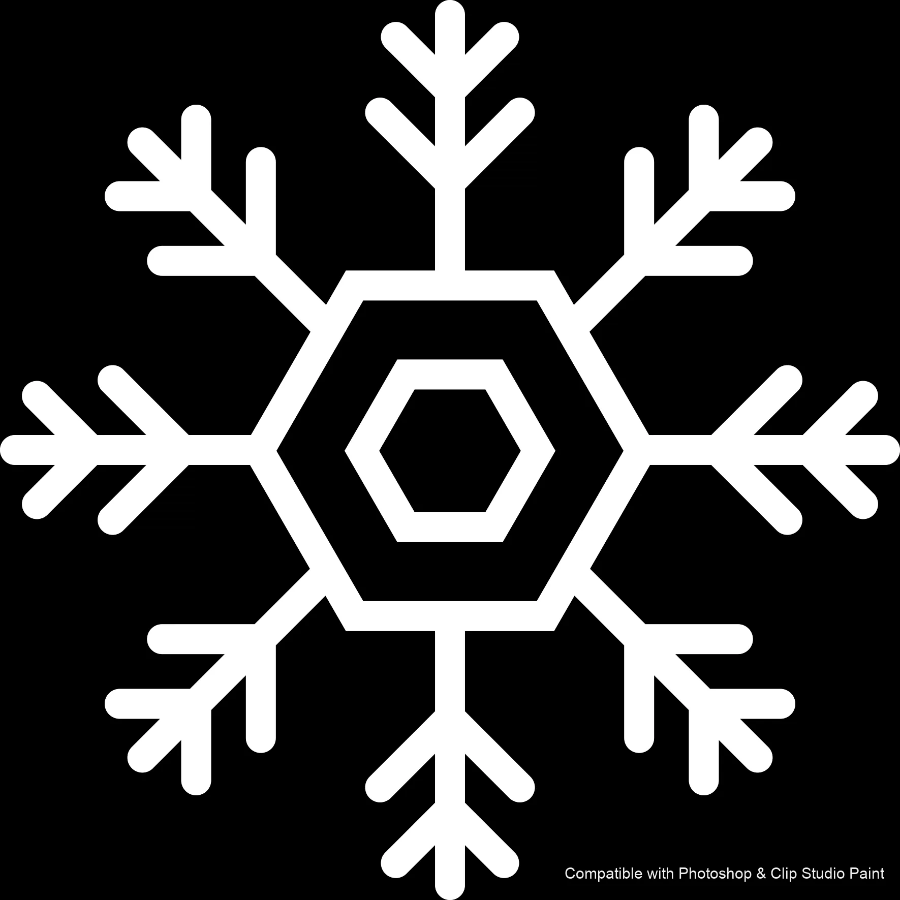 Frost Crystals brush 18 of 43 — Photoshop & Clip Studio Paint .abr preview