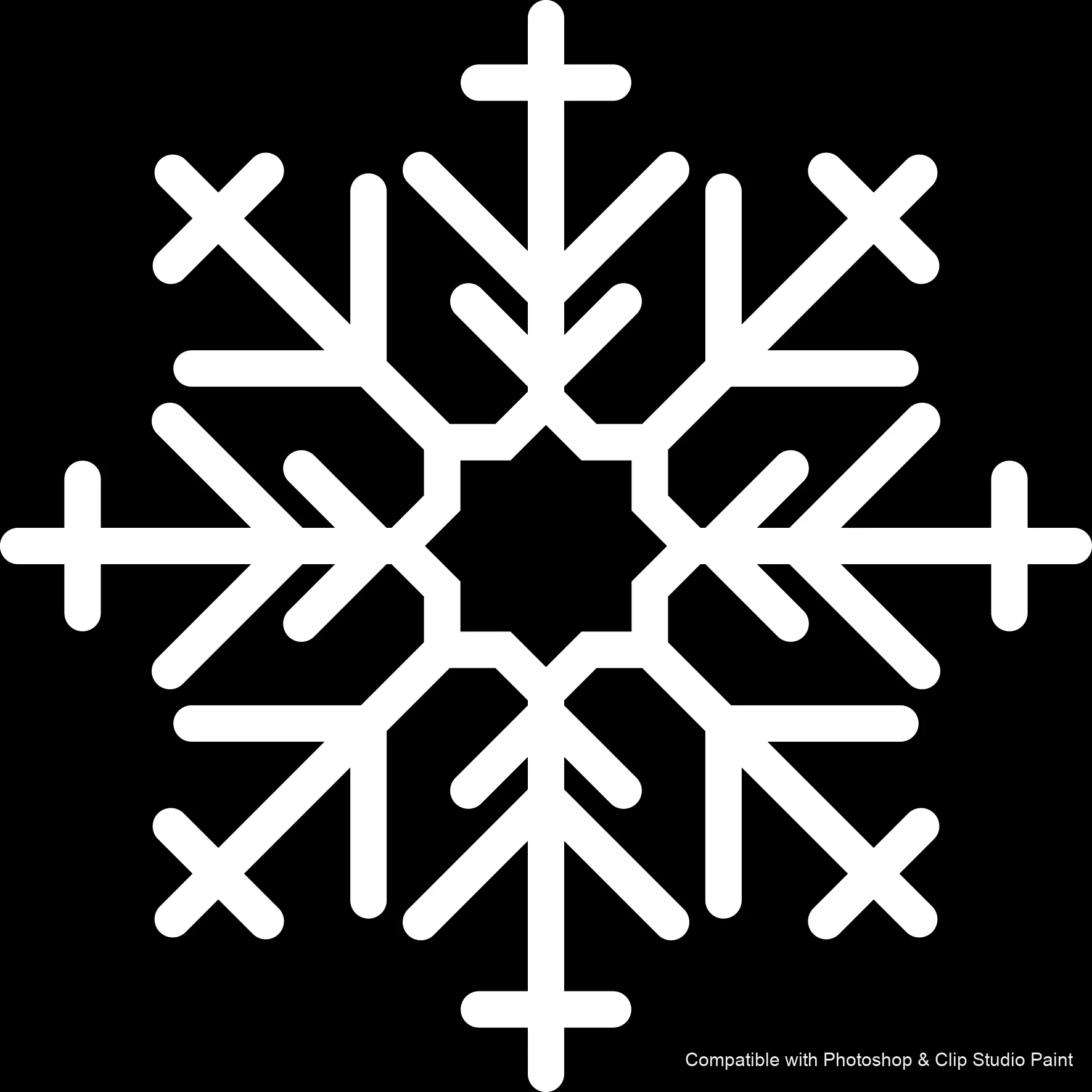 Frost Crystals brush 19 of 43 — Photoshop & Clip Studio Paint .abr preview