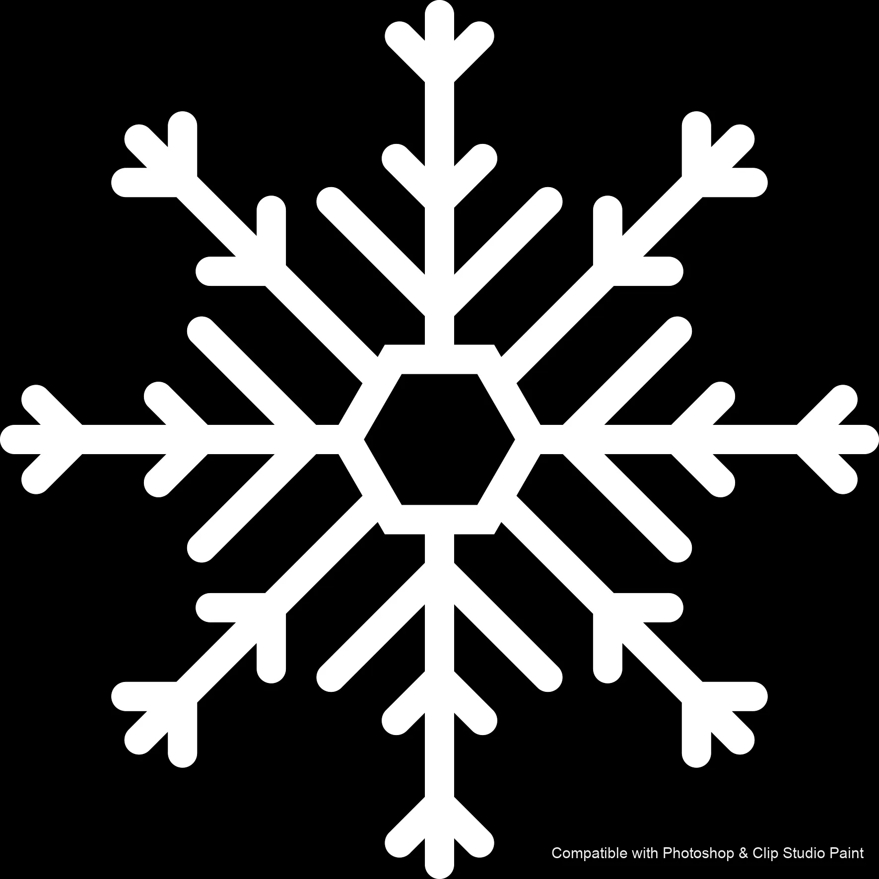 Frost Crystals brush 21 of 43 — Photoshop & Clip Studio Paint .abr preview