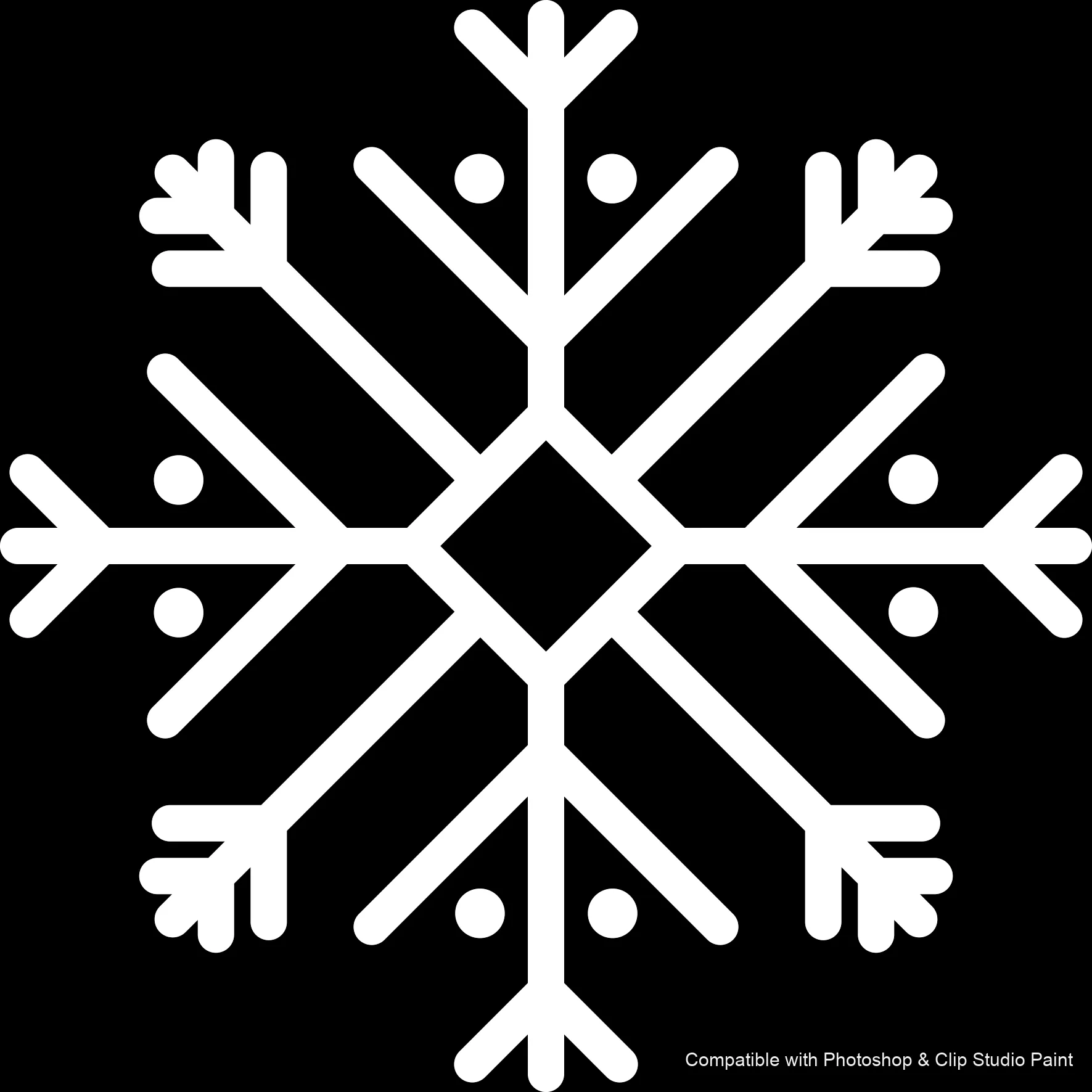 Frost Crystals brush 23 of 43 — Photoshop & Clip Studio Paint .abr preview