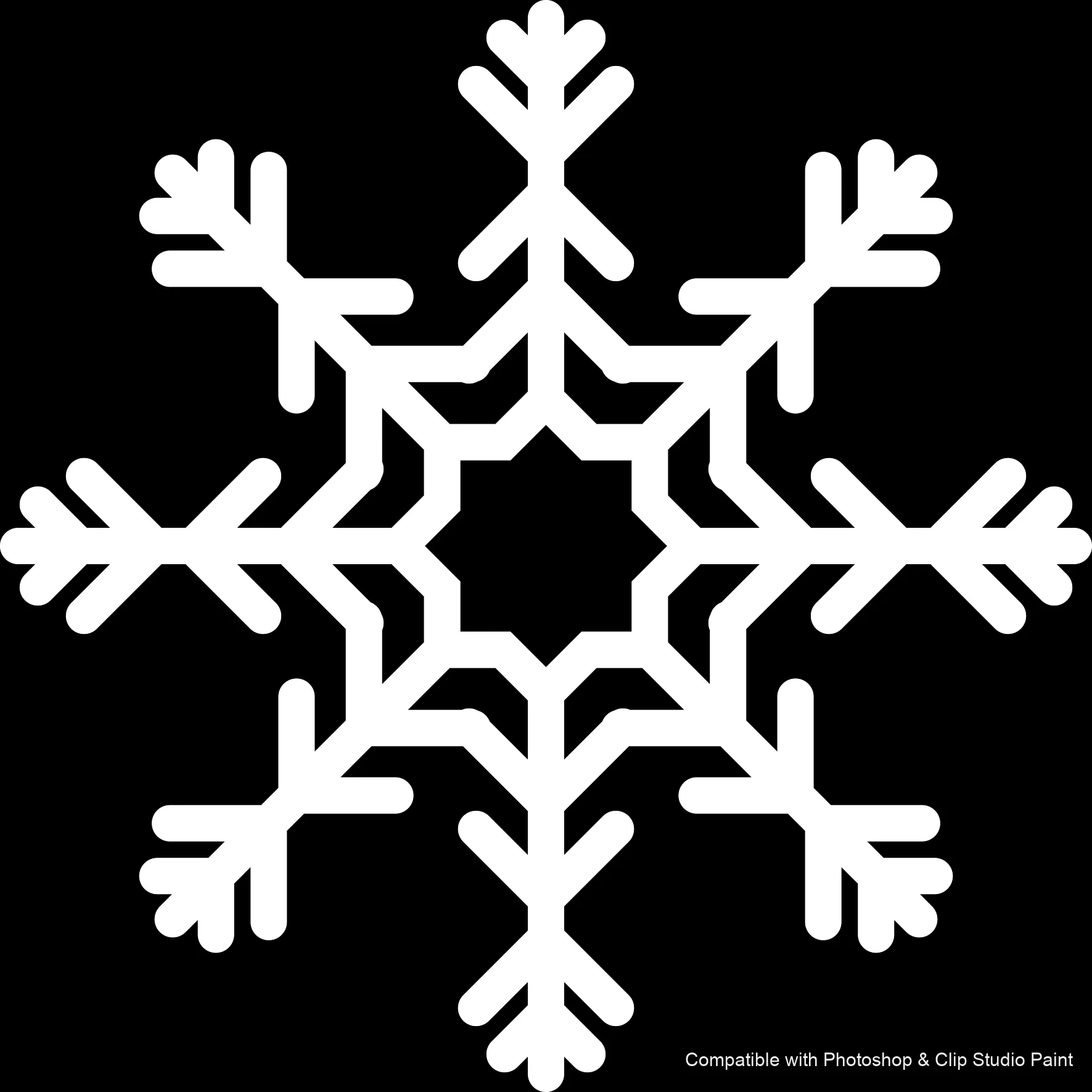 Frost Crystals brush 24 of 43 — Photoshop & Clip Studio Paint .abr preview
