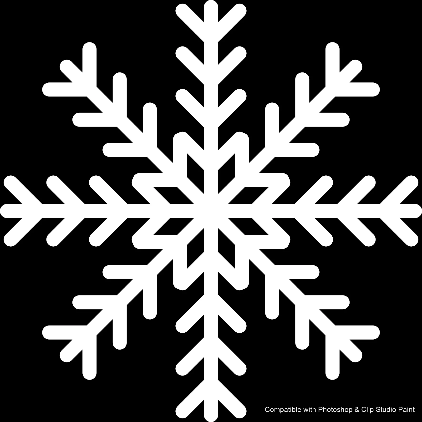 Frost Crystals brush 25 of 43 — Photoshop & Clip Studio Paint .abr preview